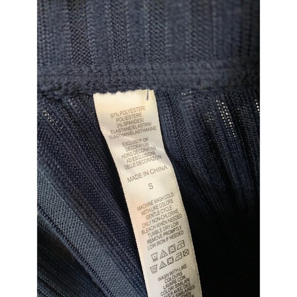 Cuddl Duds Small Ribbed Navy Pants With Pocket - Picture 5 of 5